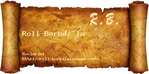 Roll Borbála névjegykártya