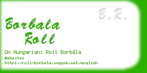 borbala roll business card