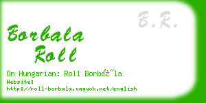 borbala roll business card